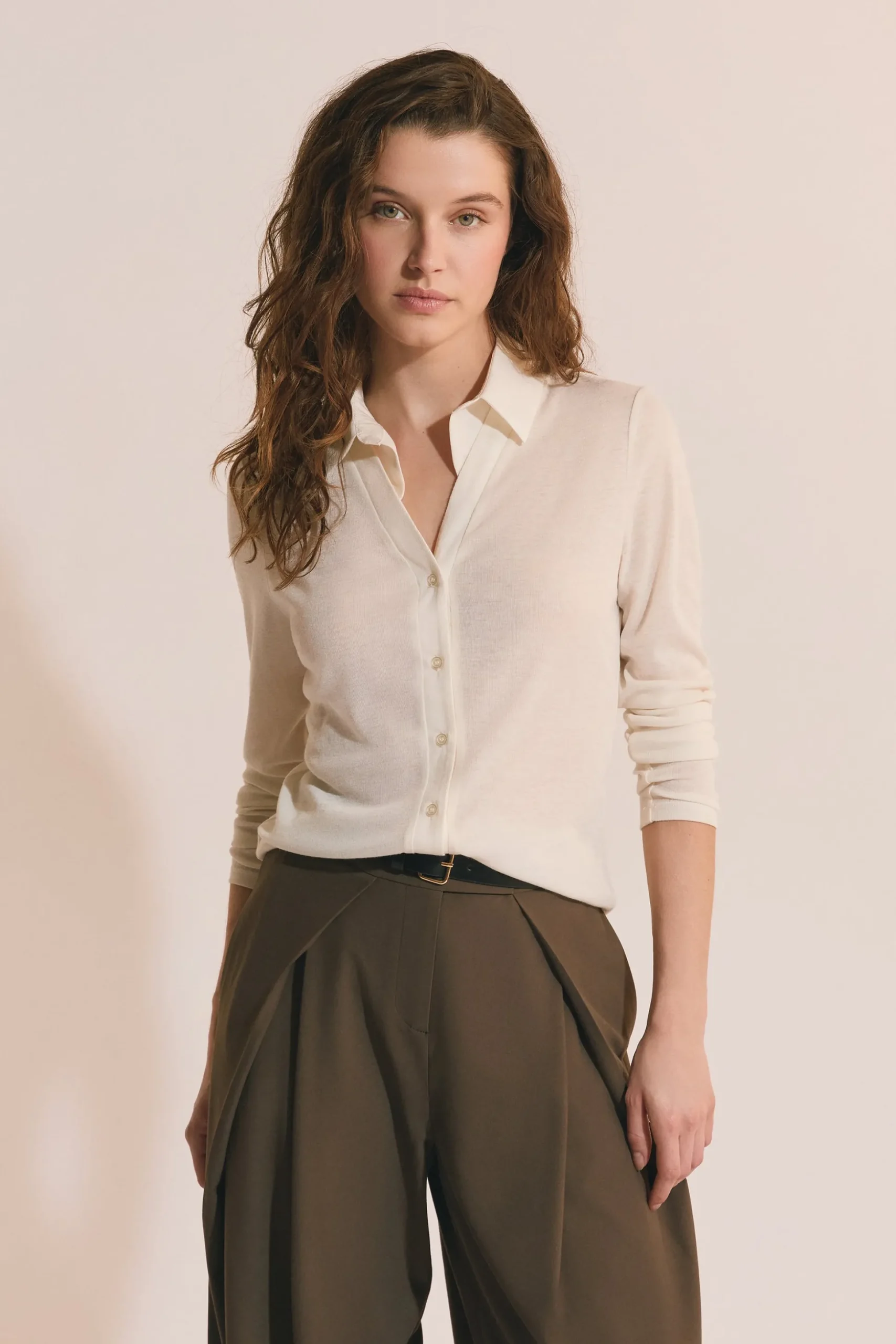 T-shirt manches longues col polo