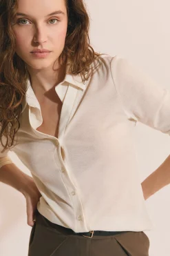 T-shirt manches longues col polo