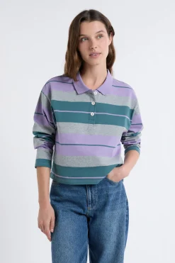 T-shirt manches longues col polo