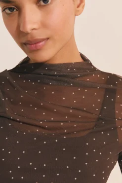 T-shirt manches longues en tulle
