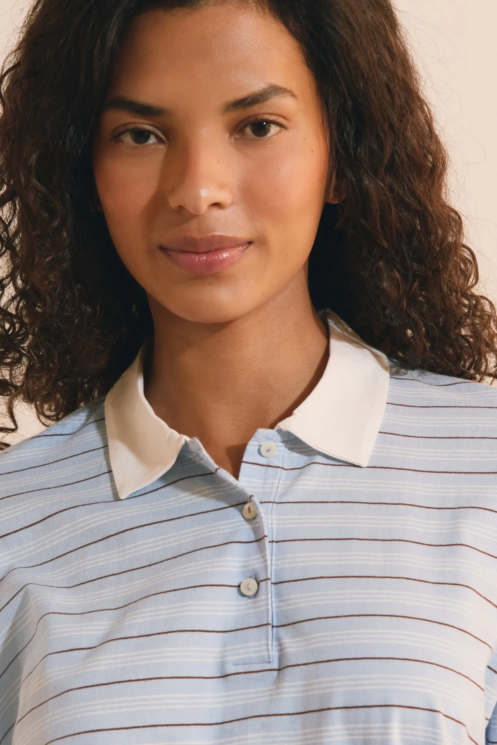 T-shirt manches longues à rayures en coton
