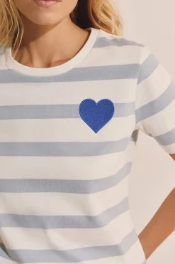 T-shirt à rayures en coton