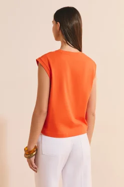 T-shirt sans manches en coton