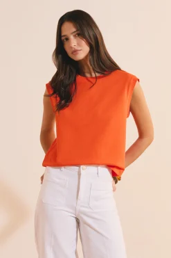 T-shirt sans manches en coton