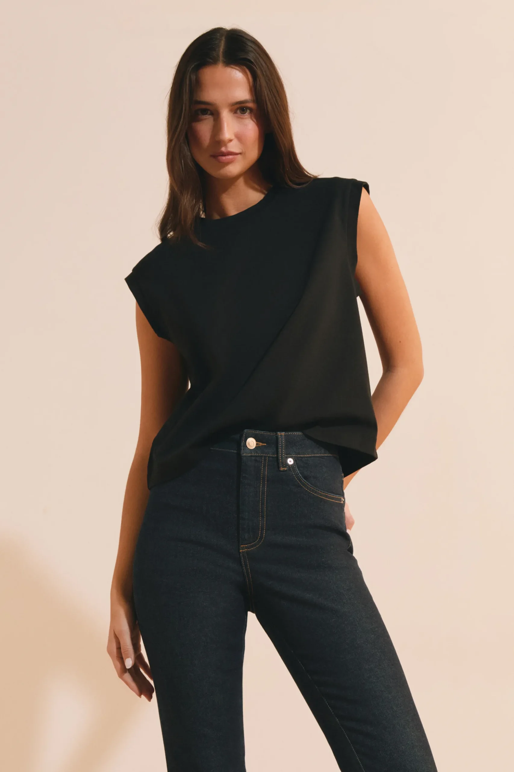 T-shirt sans manches en coton