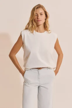 T-shirt sans manches en coton