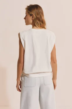 T-shirt sans manches en coton