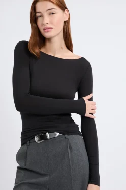 T-shirt thermique col bateau