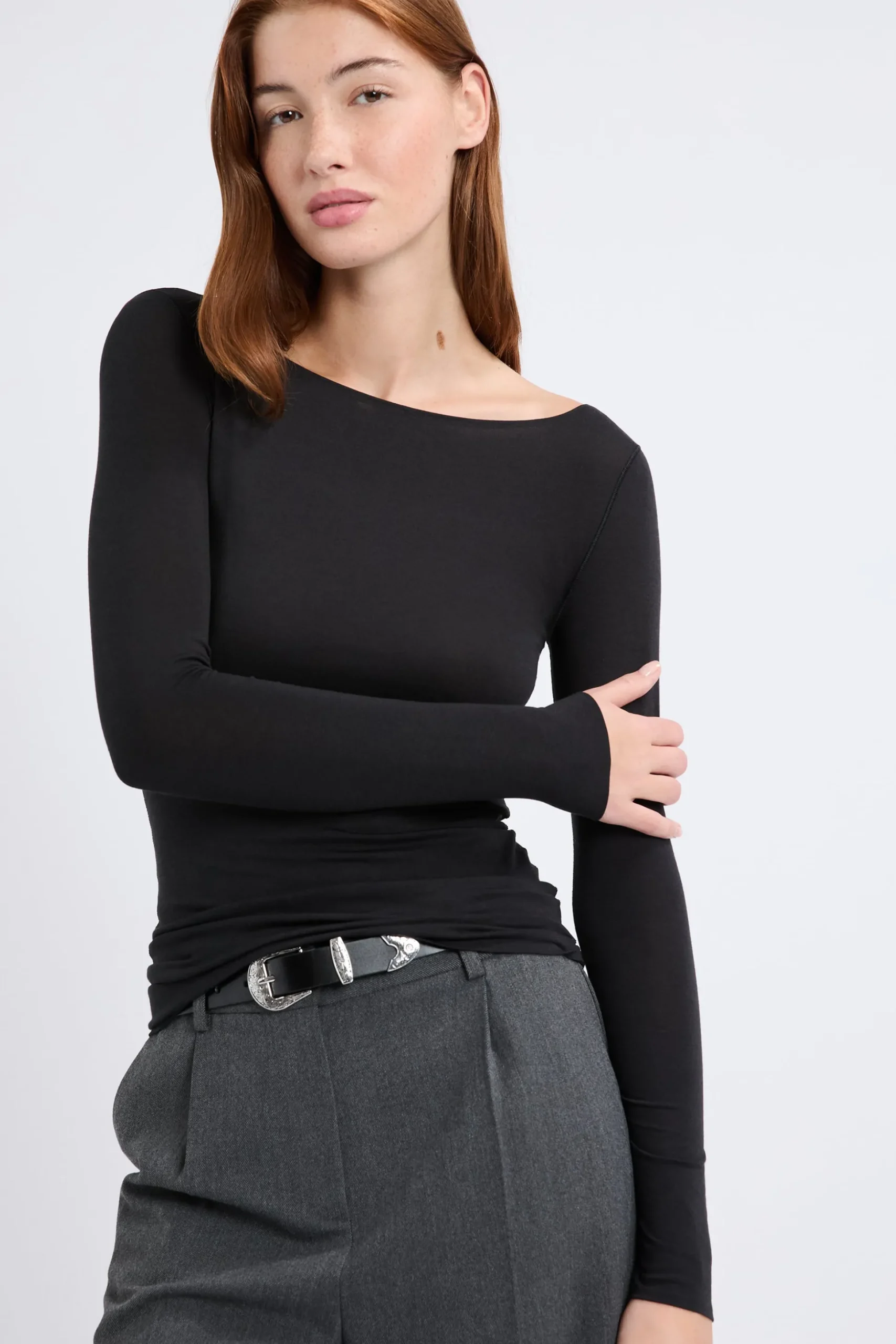 T-shirt thermique col bateau