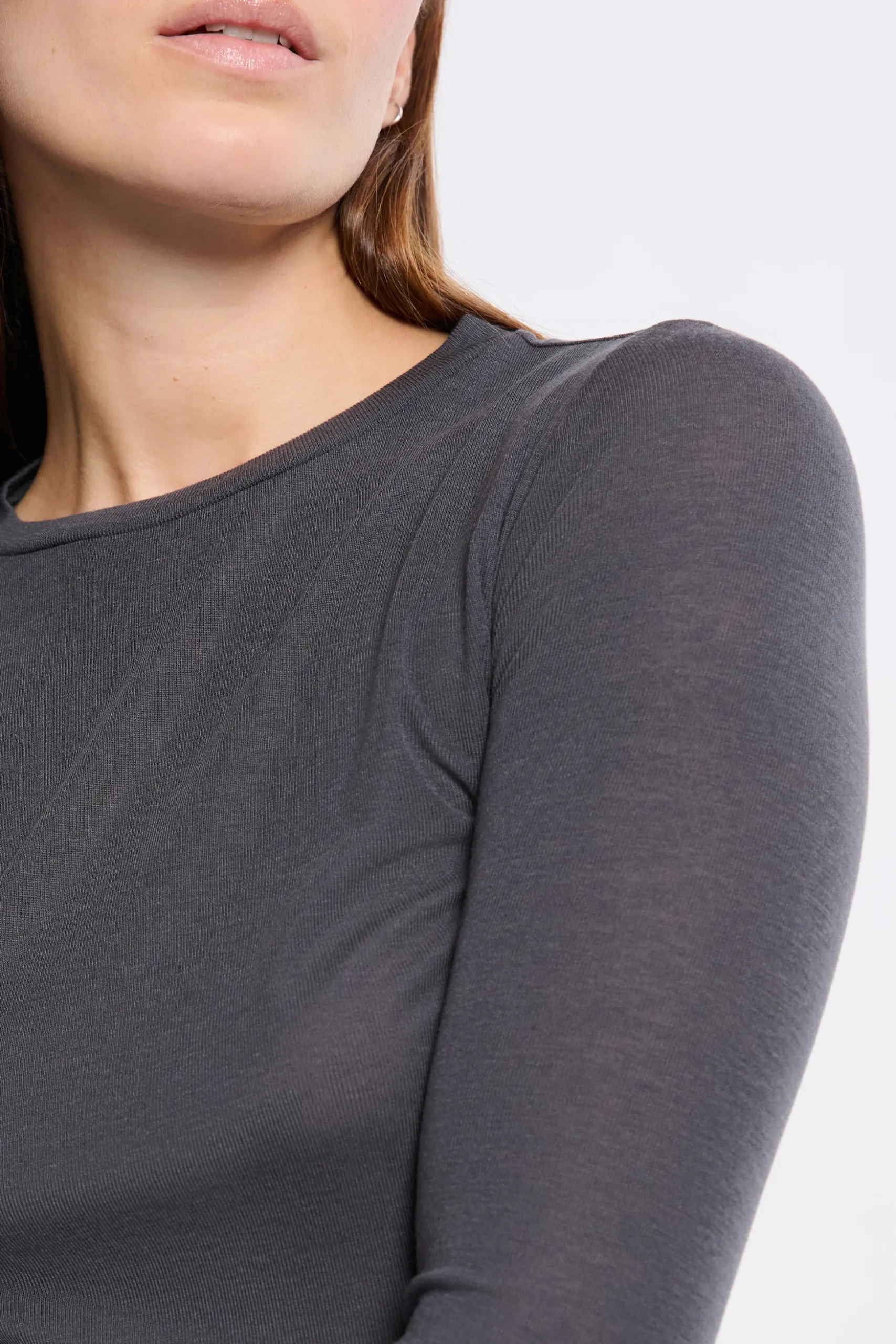 T-shirt thermique col rond avec laine