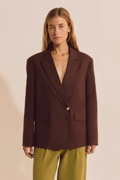 Veste blazer avec lin