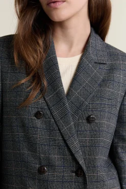 Veste blazer à carreaux
