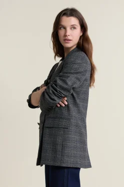 Veste blazer à carreaux