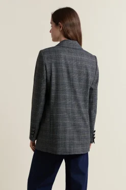 Veste blazer à carreaux