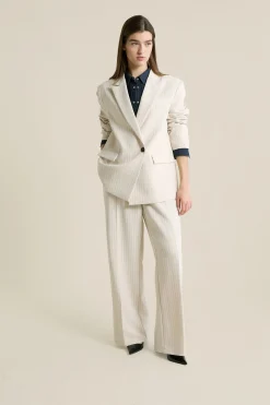 Veste blazer oversize à rayures