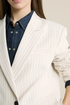 Veste blazer oversize à rayures