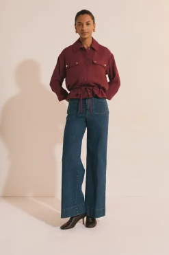 Veste casual avec détails boutonnés argentés