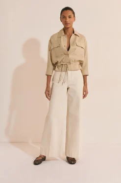Veste casual avec détails boutonnés argentés