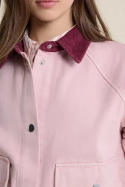 Veste courte à col velours