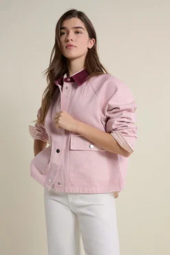 Veste courte à col velours