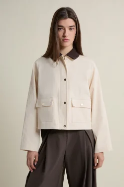 Veste courte à col velours
