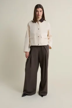 Veste courte à col velours