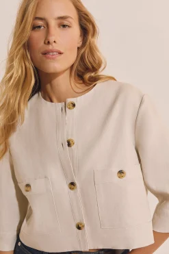 Veste courte en lin