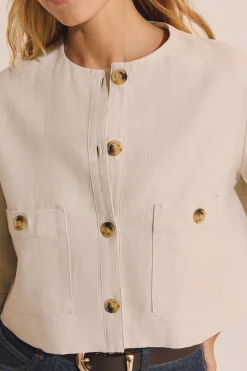 Veste courte en lin