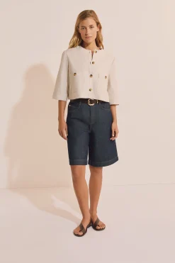 Veste courte en lin