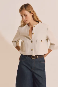 Veste courte en lin