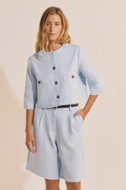 Veste courte en lin
