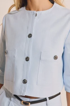Veste courte en lin