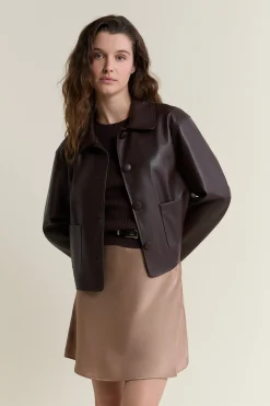 Veste courte en vinyle