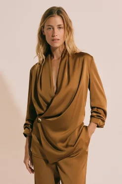 Veste croisée manches longues