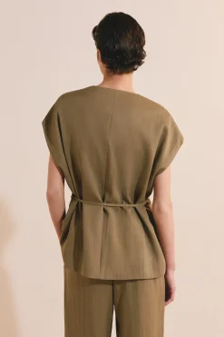 Veste kimono sans manches
