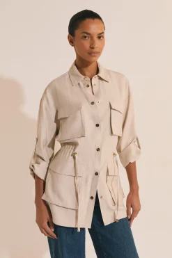 Veste saharienne avec détail poche