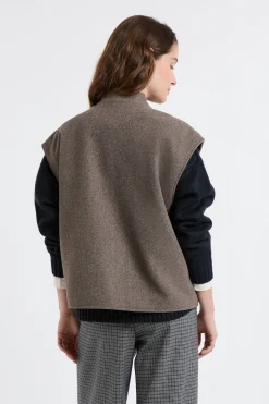 Veste sans manches avec laine