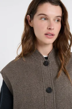 Veste sans manches avec laine