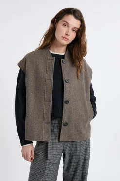 Veste sans manches avec laine