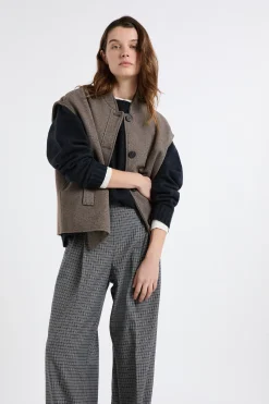 Veste sans manches avec laine