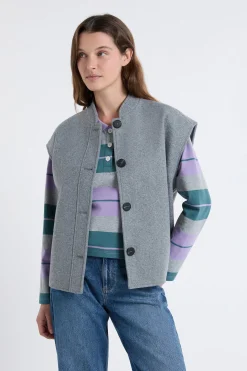 Veste sans manches avec laine