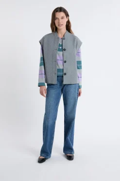Veste sans manches avec laine