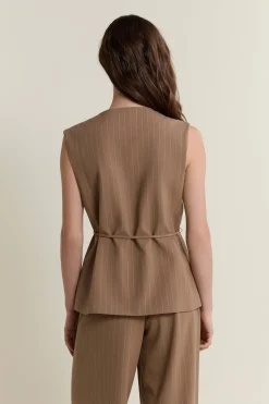 Veste sans manches à nouer