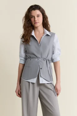 Veste sans manches à nouer