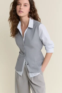 Veste sans manches à nouer