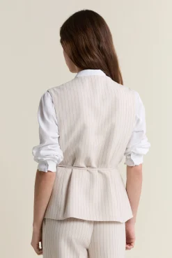 Veste sans manches à rayures