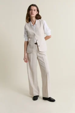 Veste sans manches à rayures